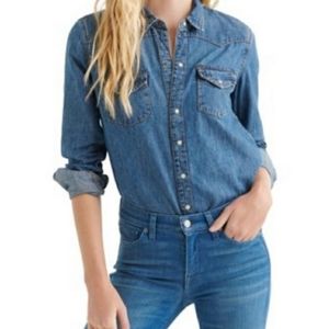 NWOT Lucky Brand True Indigo Denim Shirt